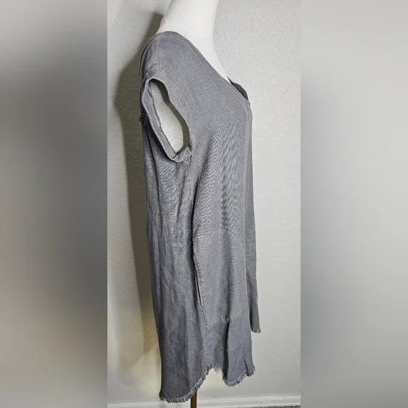 Anthropologie Hi-Lo Grey Tunic Dress Cloth & Stone - Picture 7 of 10